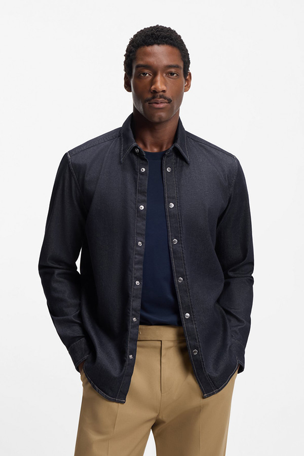 ΤΖΗΝ ΠΟΥΚΑΜΙΣΟ BOSS - 402 ΜΠΛΕ